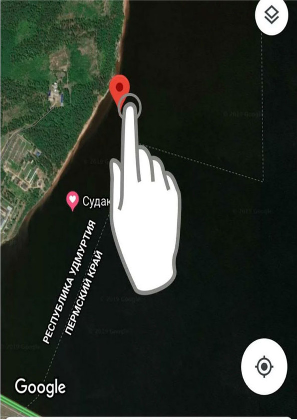 Рыболовная карта на смартфоне