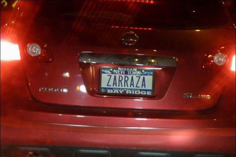 номерной знак США - ZARRAZA