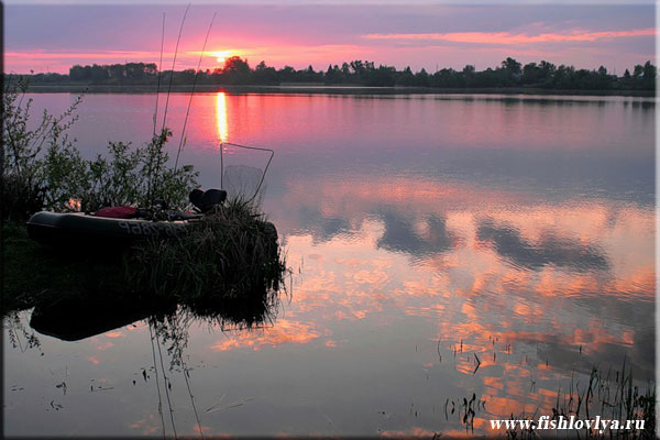 Рыбалка на озере в Куракино