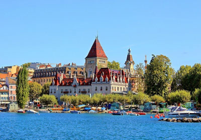Женевское озеро в Швейцарии