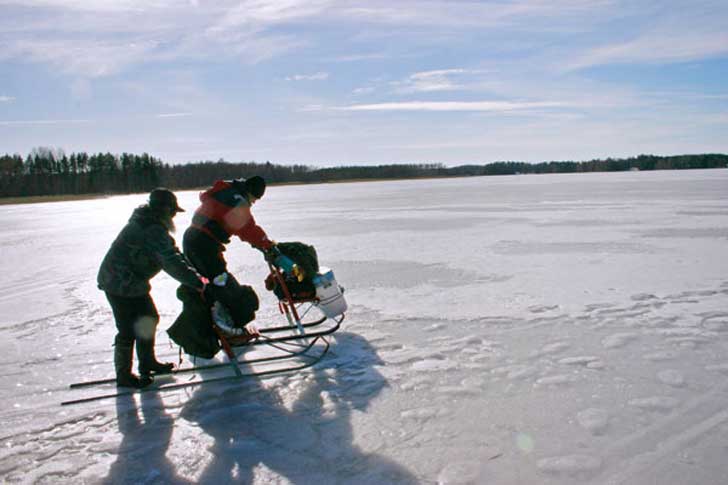 Зимняя рыбалка. Озеро Дятлово