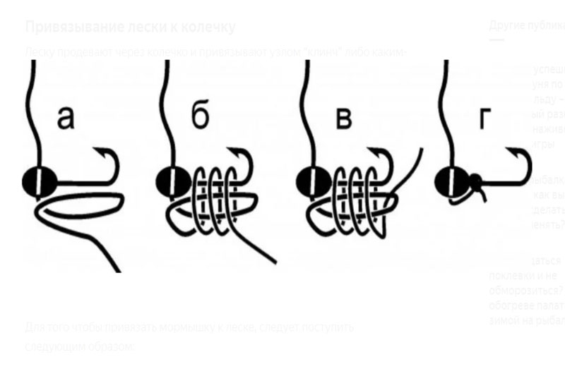 Как правильно привязать мормышку коза на удочку для рыбалки