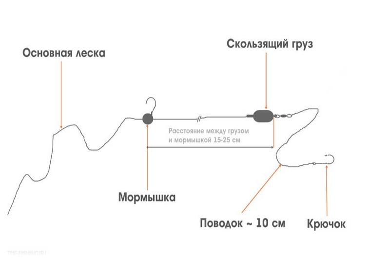 Уловистая оснастка, которая отлично работает зимой плотве. Фото 2