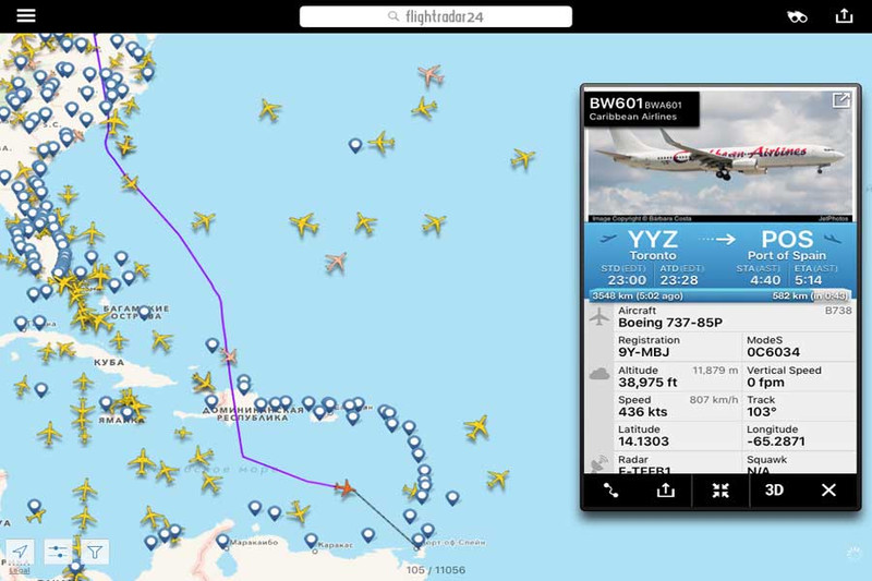 Флайтрадар24 - отслеживайте полет на радаре полетов онлайн