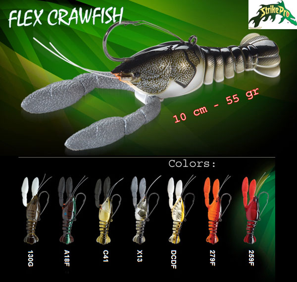 Тест: Приманка Strike Pro Flex Crawfish