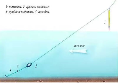 Ловля на полудонку на реке Линда